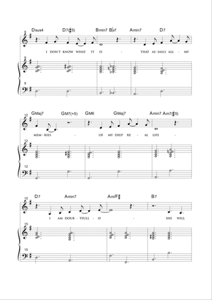 Mistery Piano, Vocal, Guitar scores gallery preview page 2