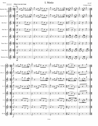 Suite No1 for Saxophone ensemble