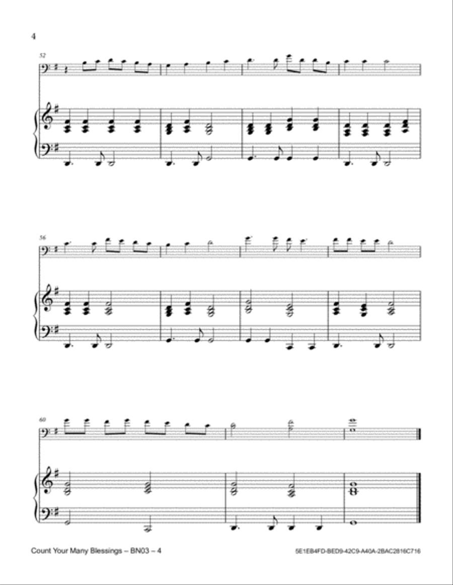 Count Your Many Blessings Bassoon scores gallery preview page 4