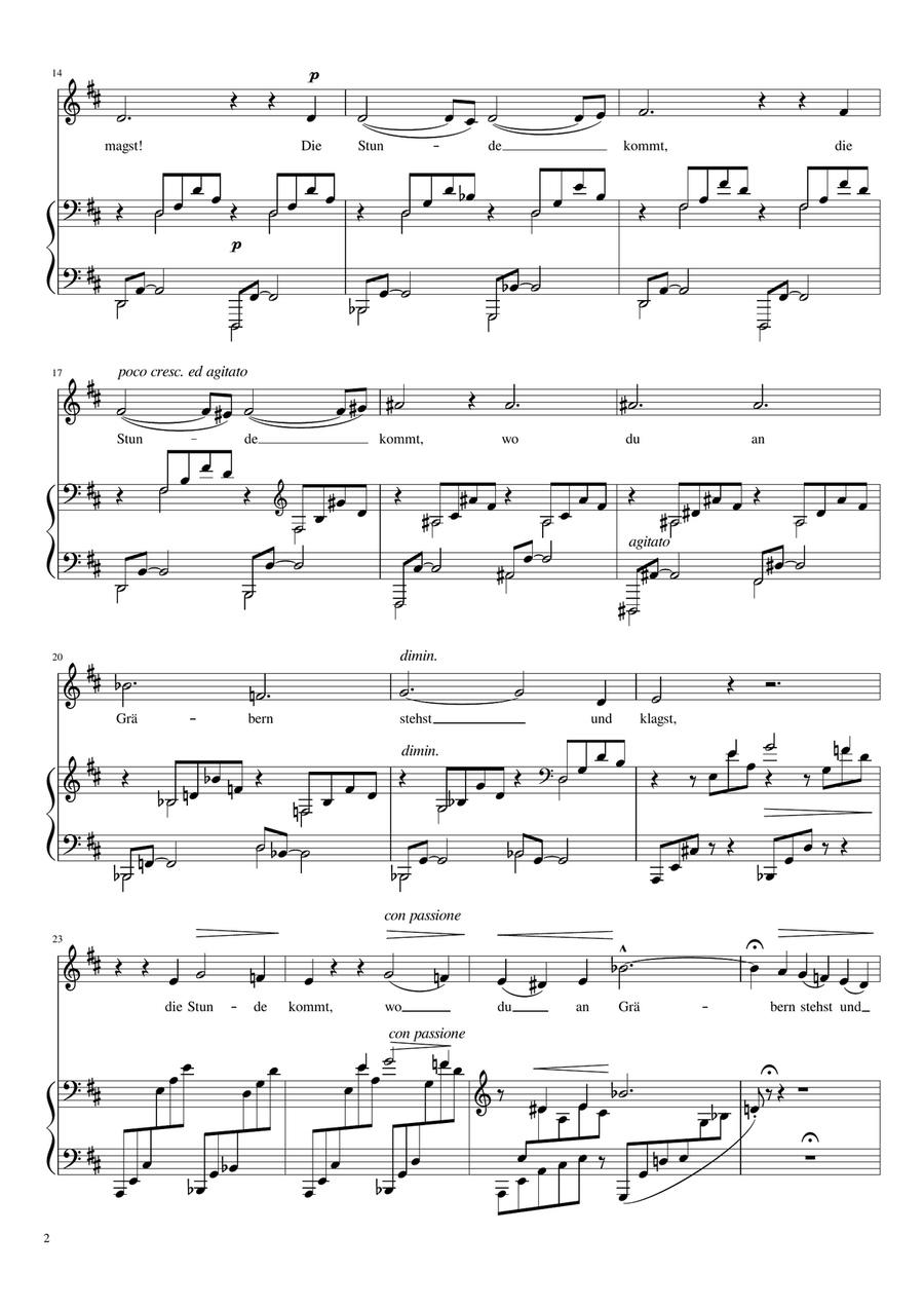 O lieb so lang du lieben kannst (Franz Liszt) [Low Voice; key: D] Low Voice scores gallery preview page 2
