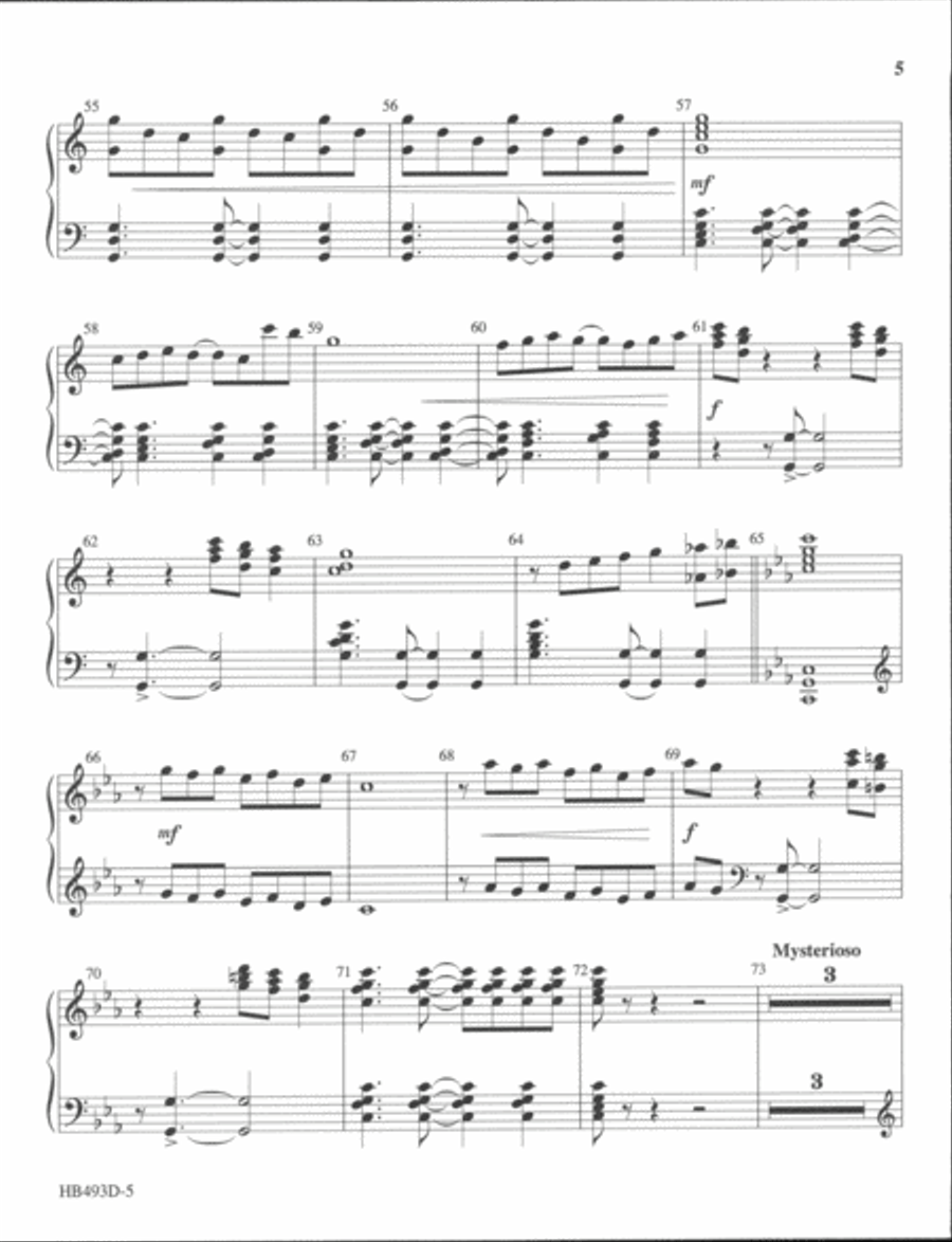 The Light of the World - piano part Handbell Choir scores gallery preview page 4