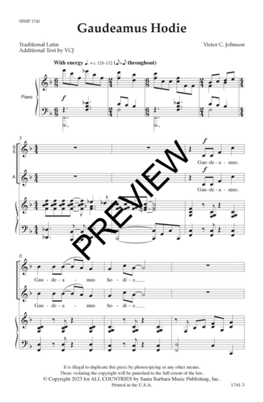 Gaudeamus Hodie Gaudeamus Hodie SSA scores gallery preview page 4