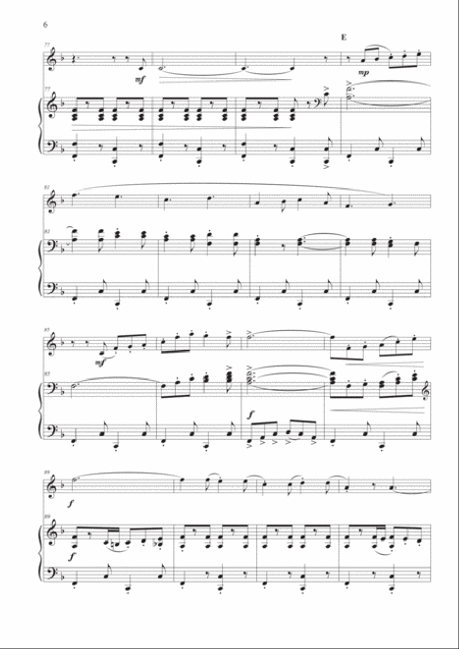 Funiculì Funiculà for Violin and Piano Violin Solo scores gallery preview page 6