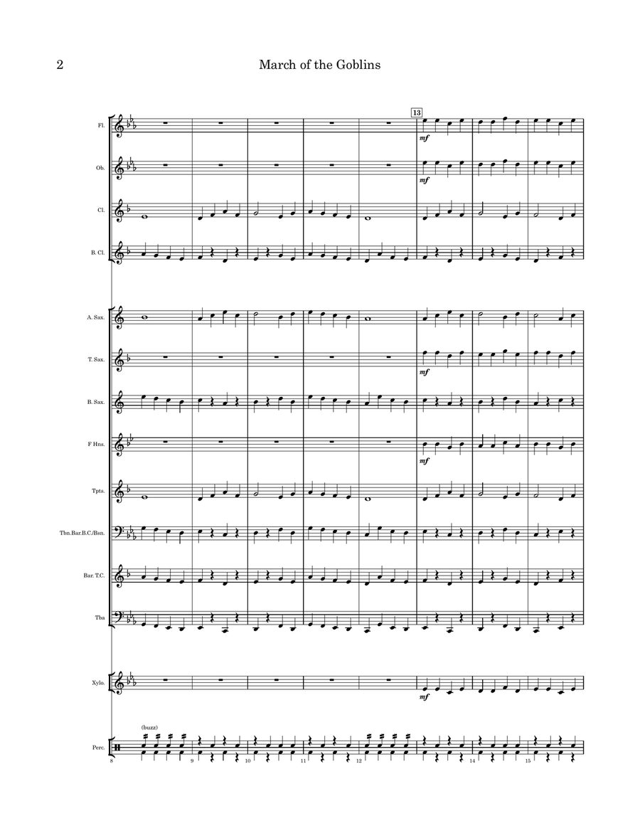 March of the Goblins Concert Band scores gallery preview page 3