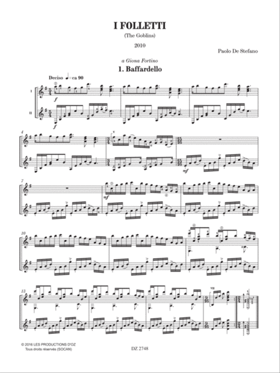 I Folletti (The Goblins) I Folletti (The Goblins) Classical Guitar scores gallery preview page 5
