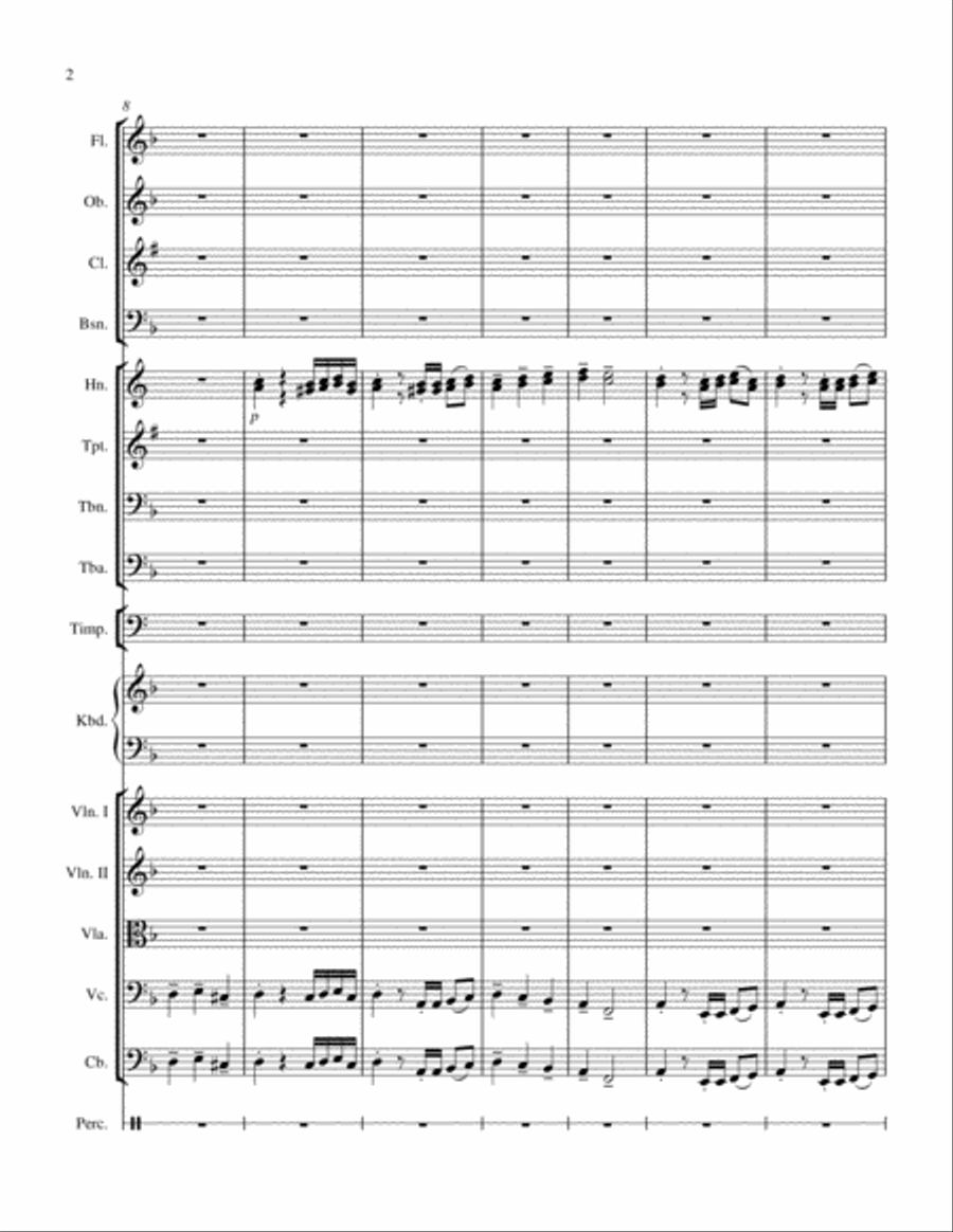 Synth Concerto #2, 1st Mov't - Andante con moto Full Orchestra scores gallery preview page 2