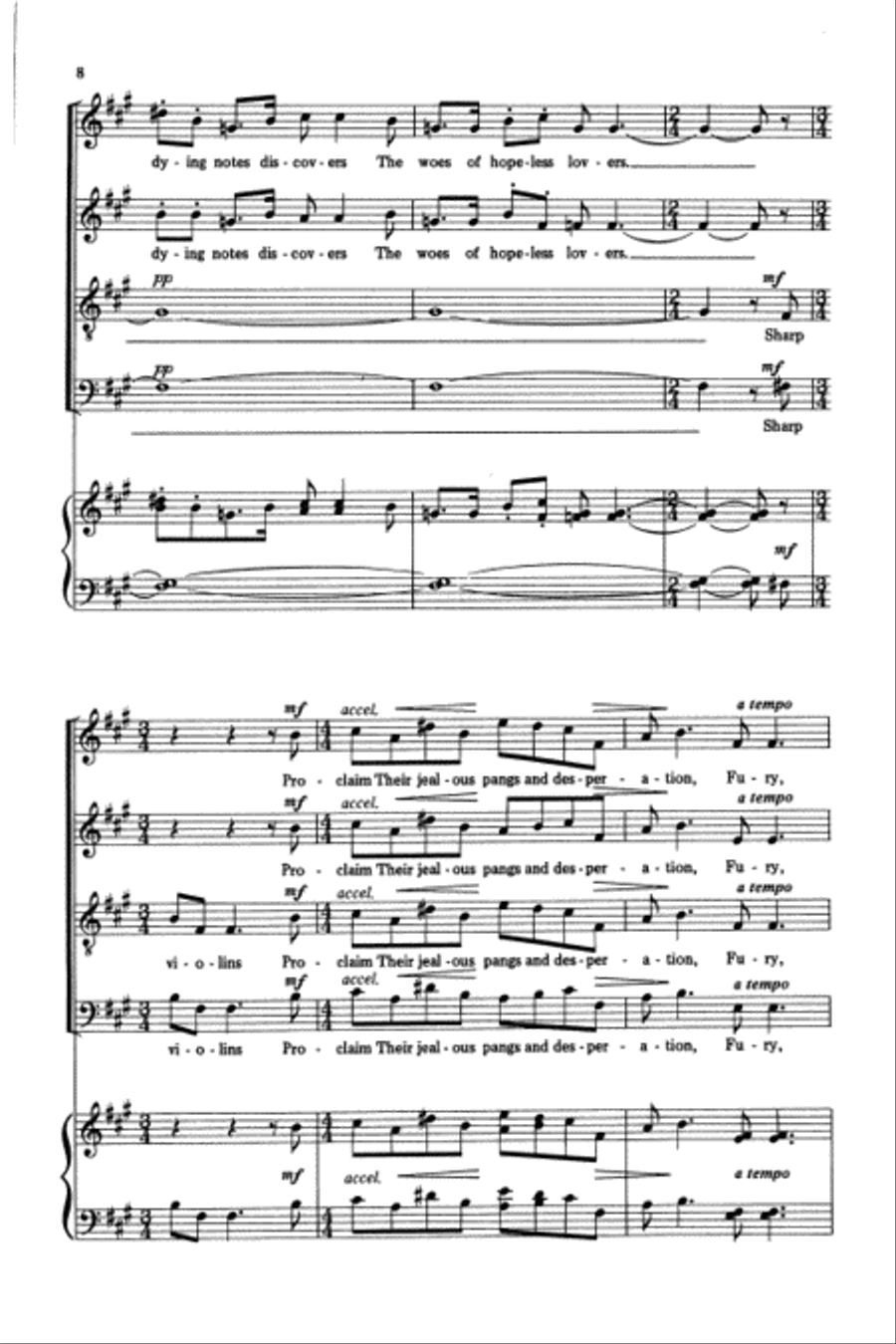 A Song for St. Cecilia's Day 4-Part scores gallery preview page 4