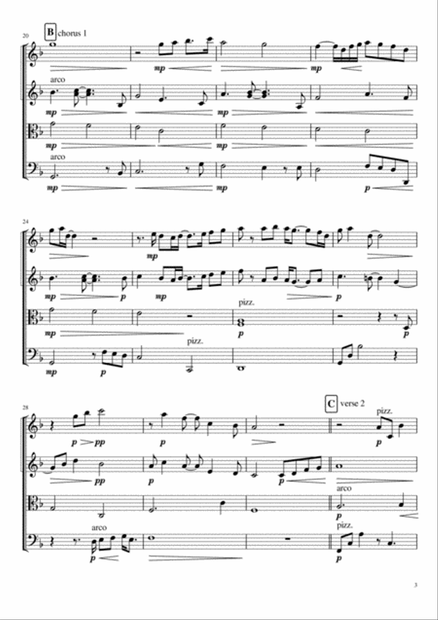 Vincent (Starry Starry Night) String Quartet scores gallery preview page 5