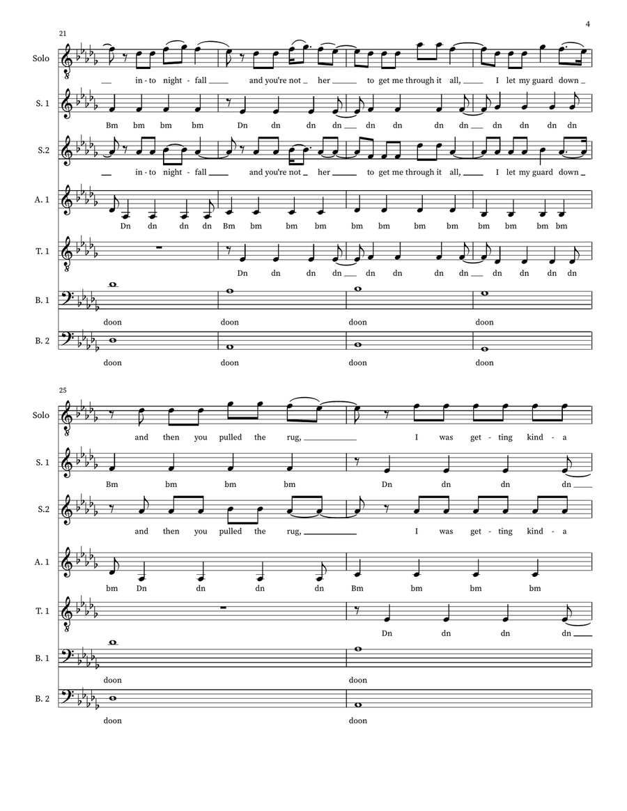 Someone You Loved Choir scores gallery preview page 4