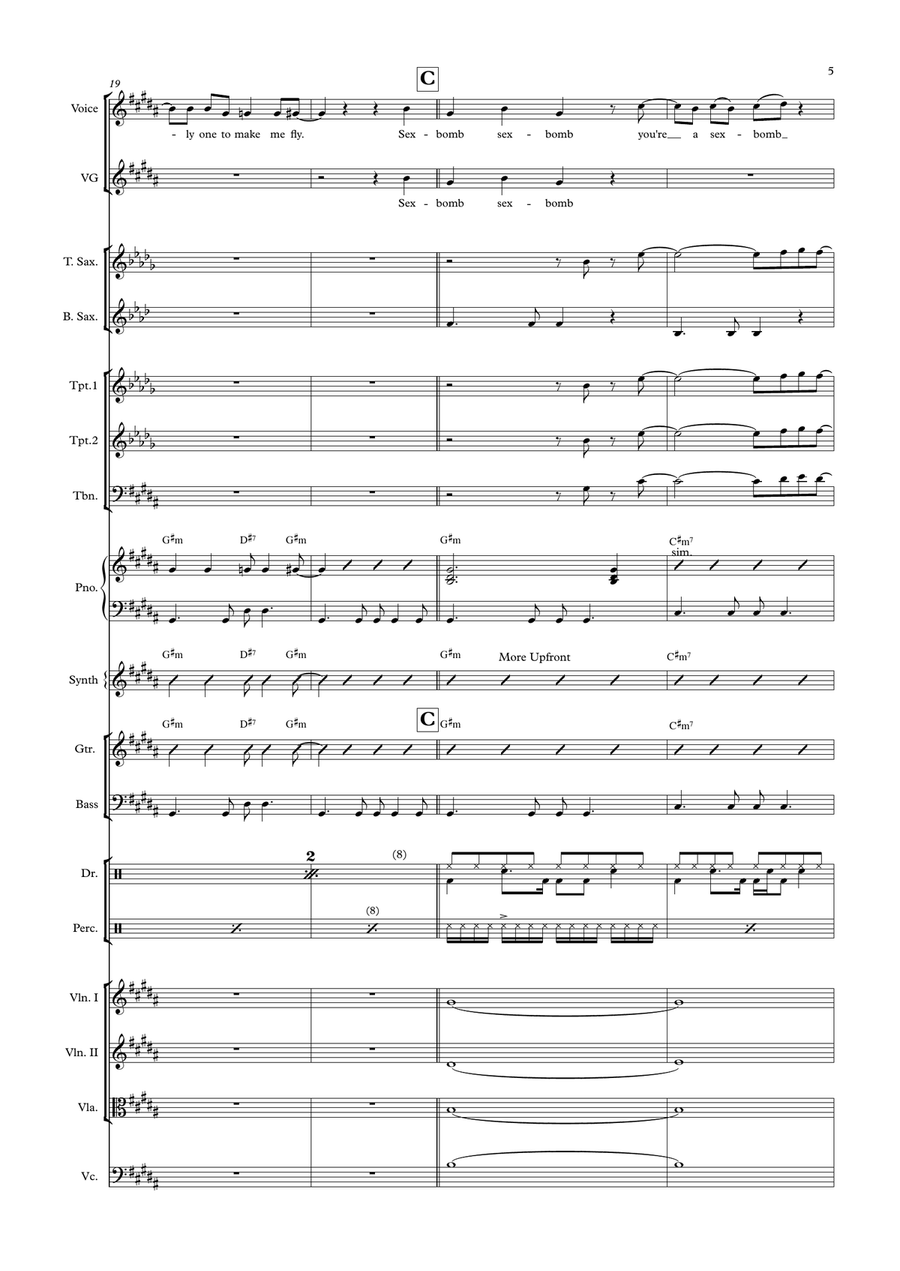 Sexbomb Choir scores gallery preview page 5