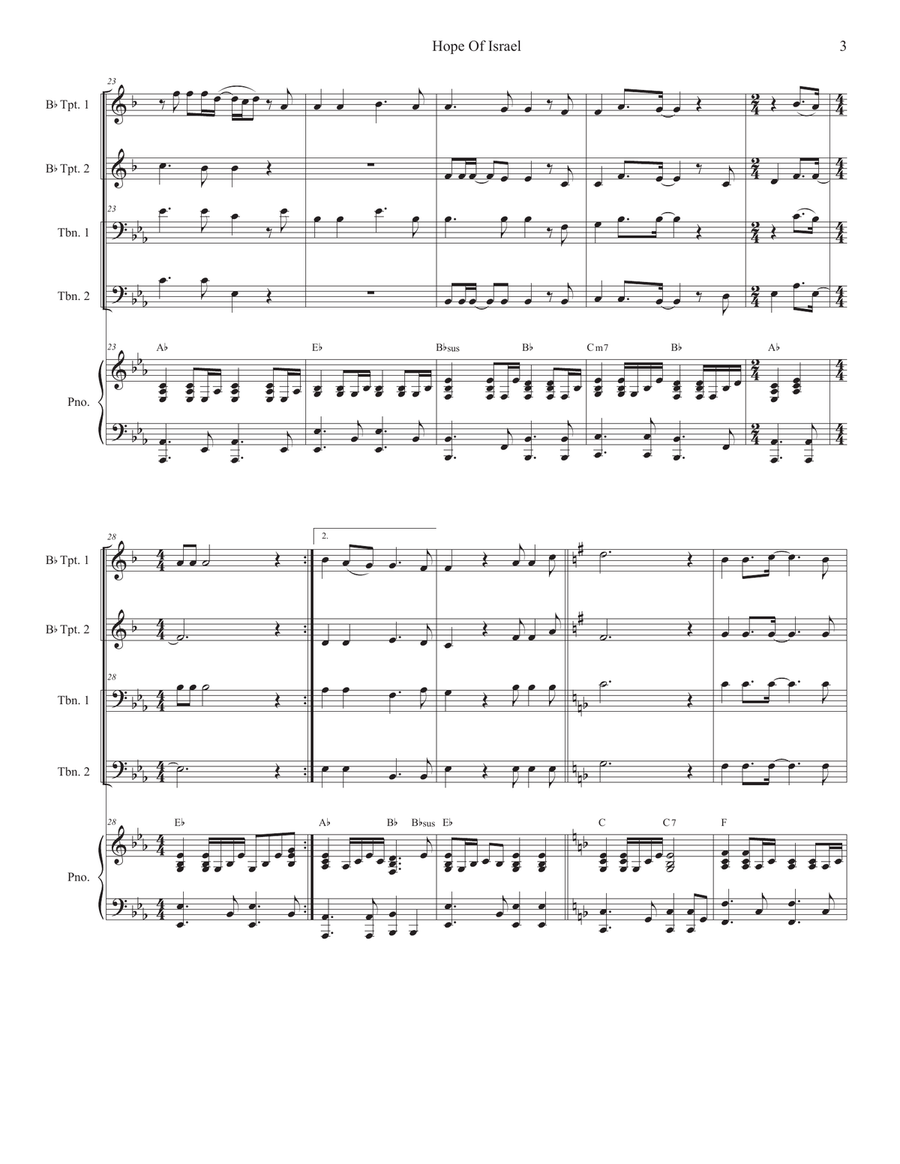 Hope Of Israel Brass Quartet scores gallery preview page 3