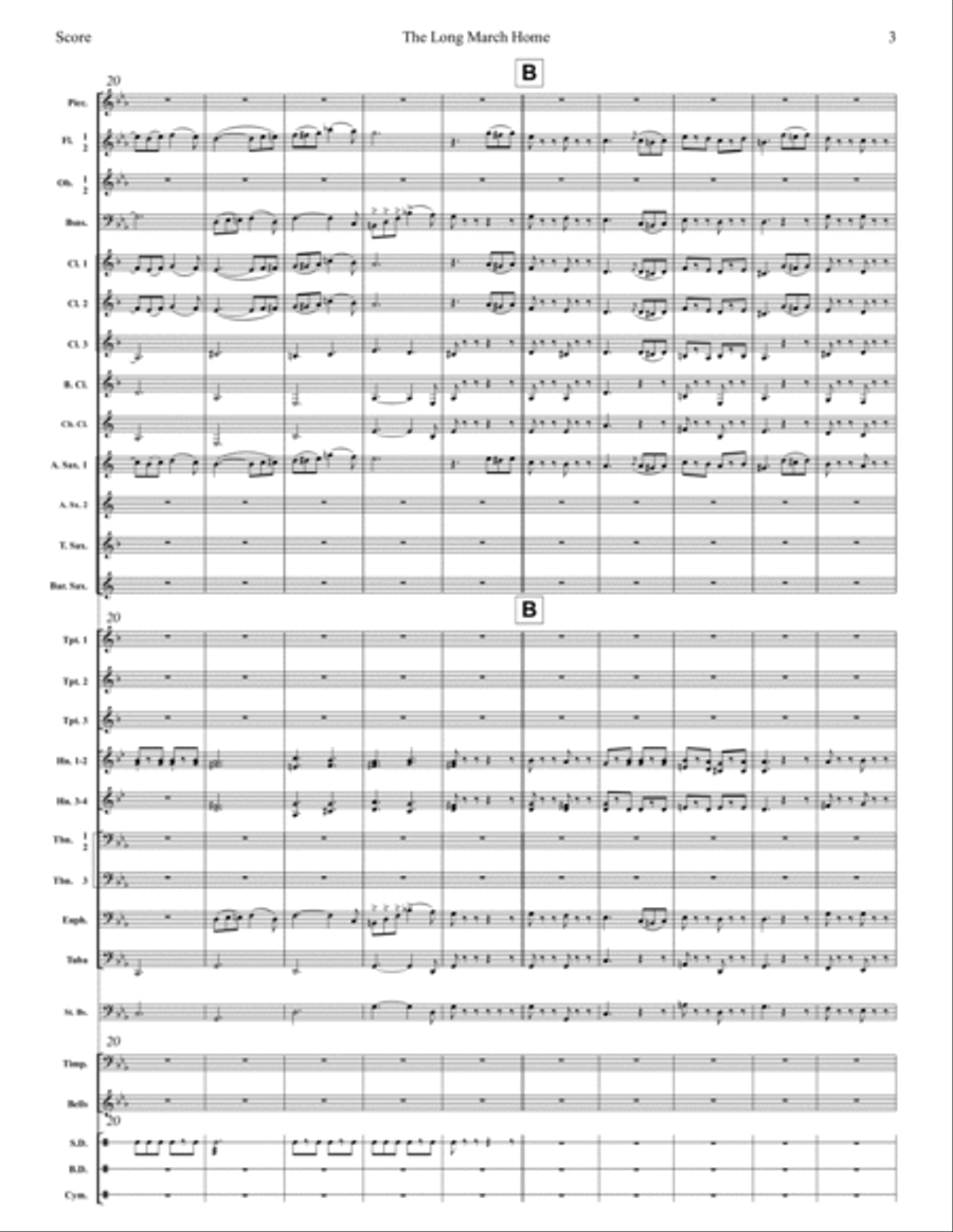 The Long March Home The Long March Home Concert Band scores gallery preview page 9