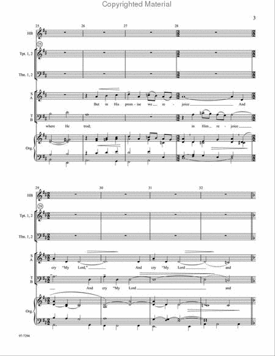 We Walk by Faith and Not by Sight (Full Score) 4-Part scores gallery preview page 3