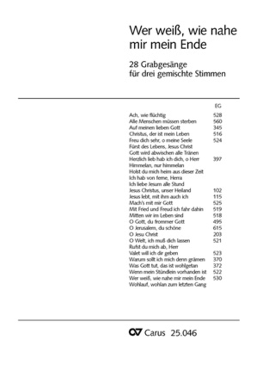 Grabgesange fur drei gemischte Stimmen by Various Collection / Songbook - Sheet Music