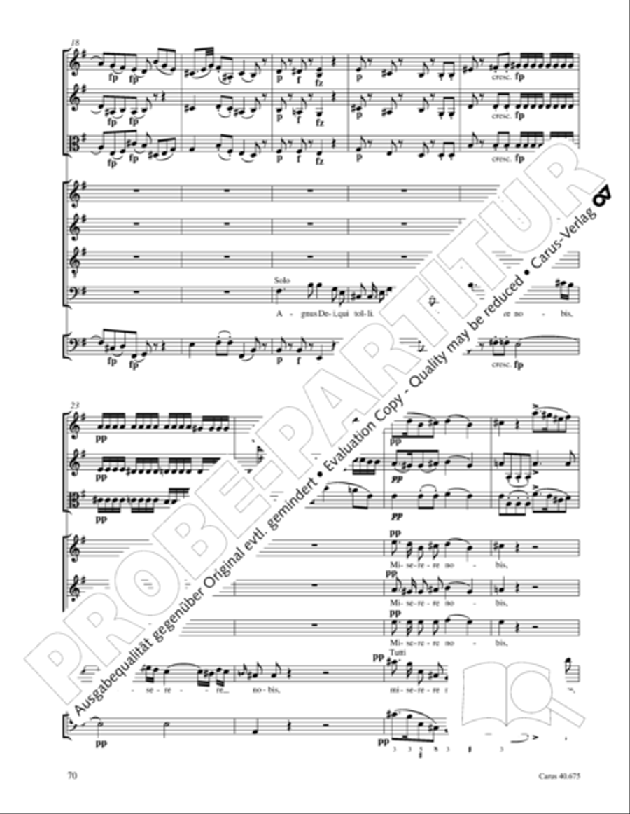 Mass in G Major STB scores gallery preview page 83