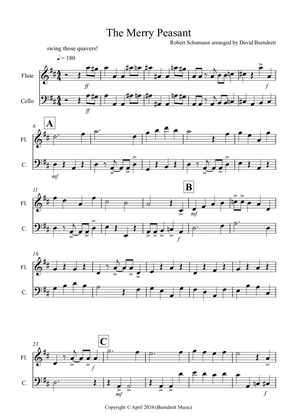 The Merry Peasant (Jazzy Style!) for Flute and Cello Duet