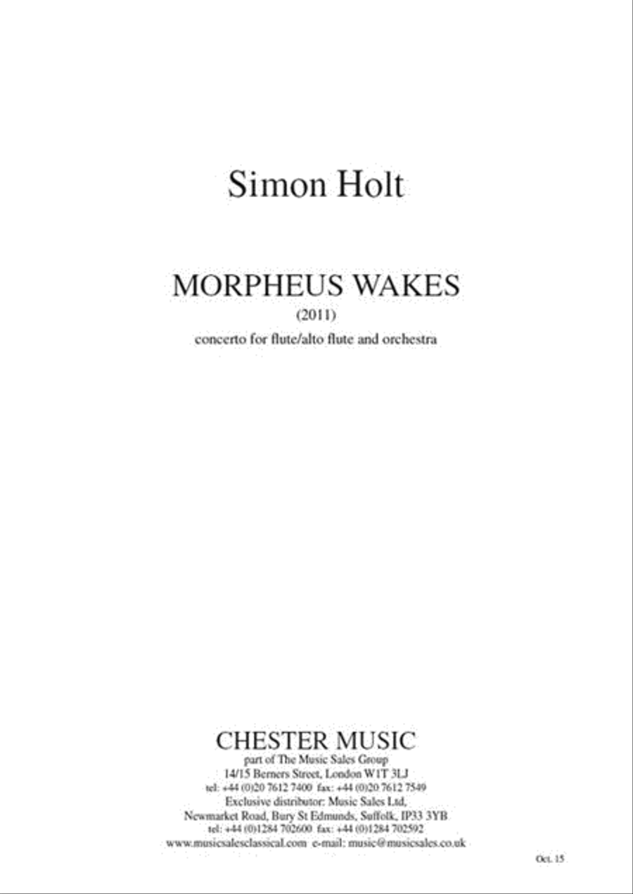 Morpheus Wakes Orchestra scores gallery preview page 1