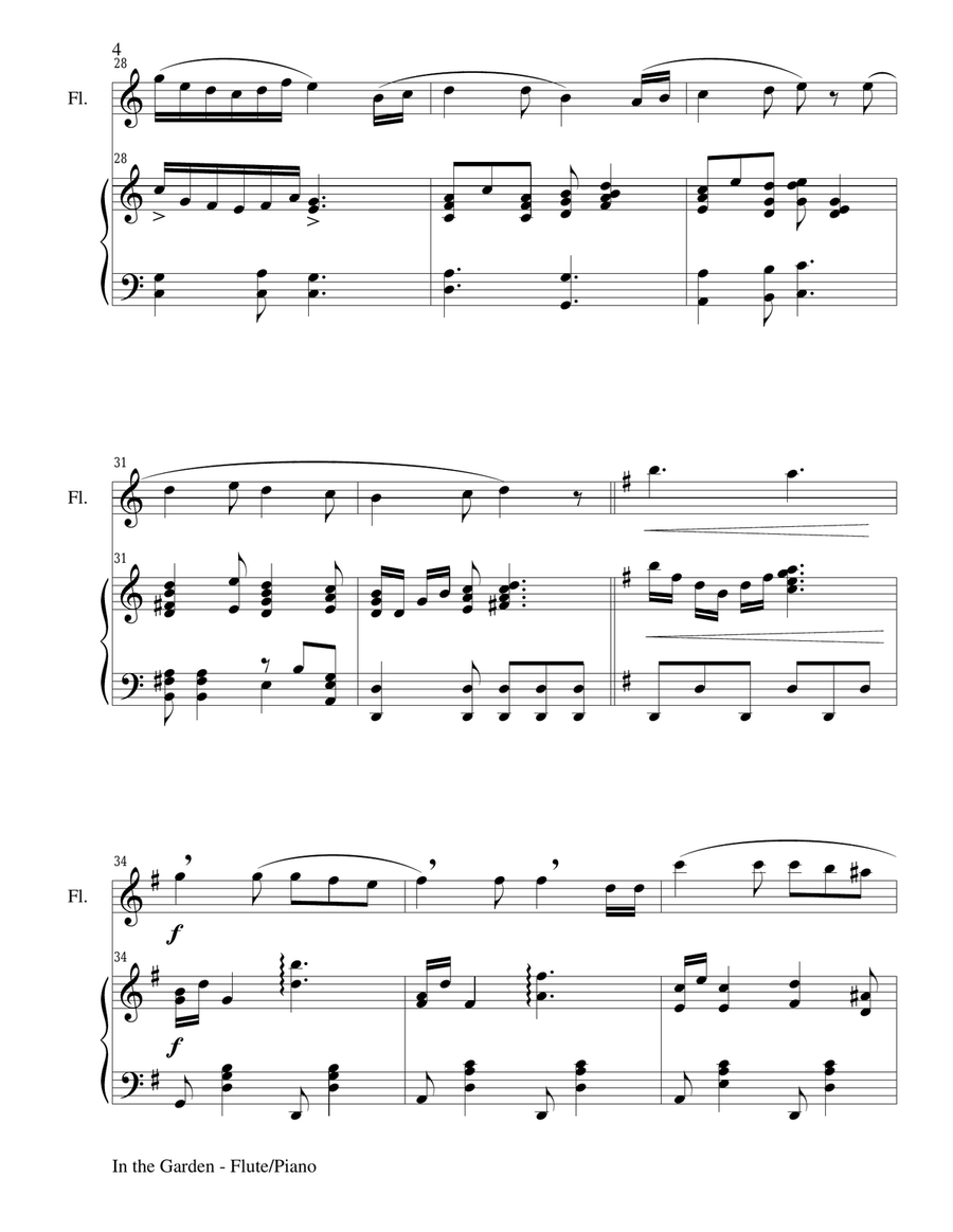 3 INSPIRATIONAL HYMNS, SET II (Duets for Flute & Piano) Woodwind Duet scores gallery preview page 6