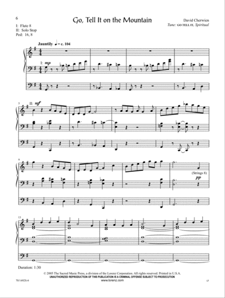 The David Cherwien Hymn Interpretation Series: Christmas, Volume 2 Organ Solo scores gallery preview page 2