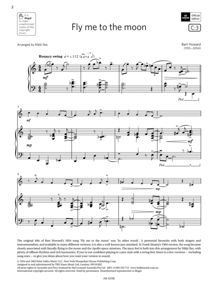 Fly me to the moon (Grade 4, C3, from the ABRSM Violin Syllabus from 2024)