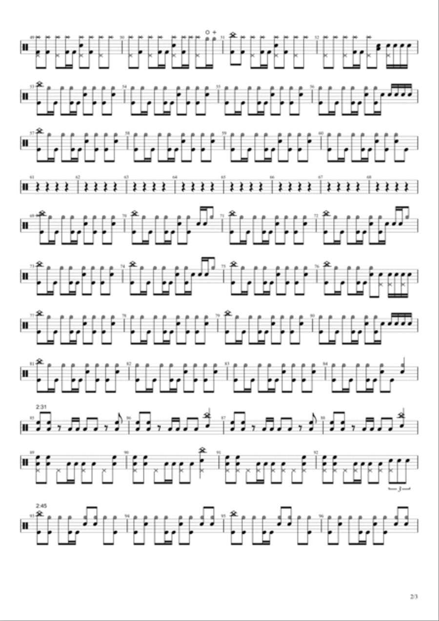 A Place For My Head A Place For My Head Drum Set scores gallery preview page 2