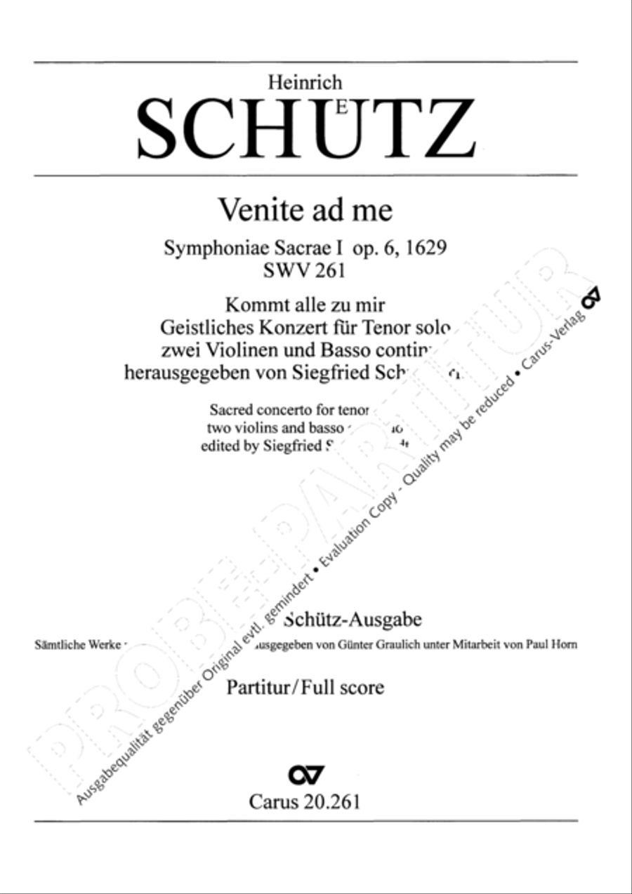 Venite ad me (Kommt alle zu mir) Tenor Voice scores gallery preview page 2