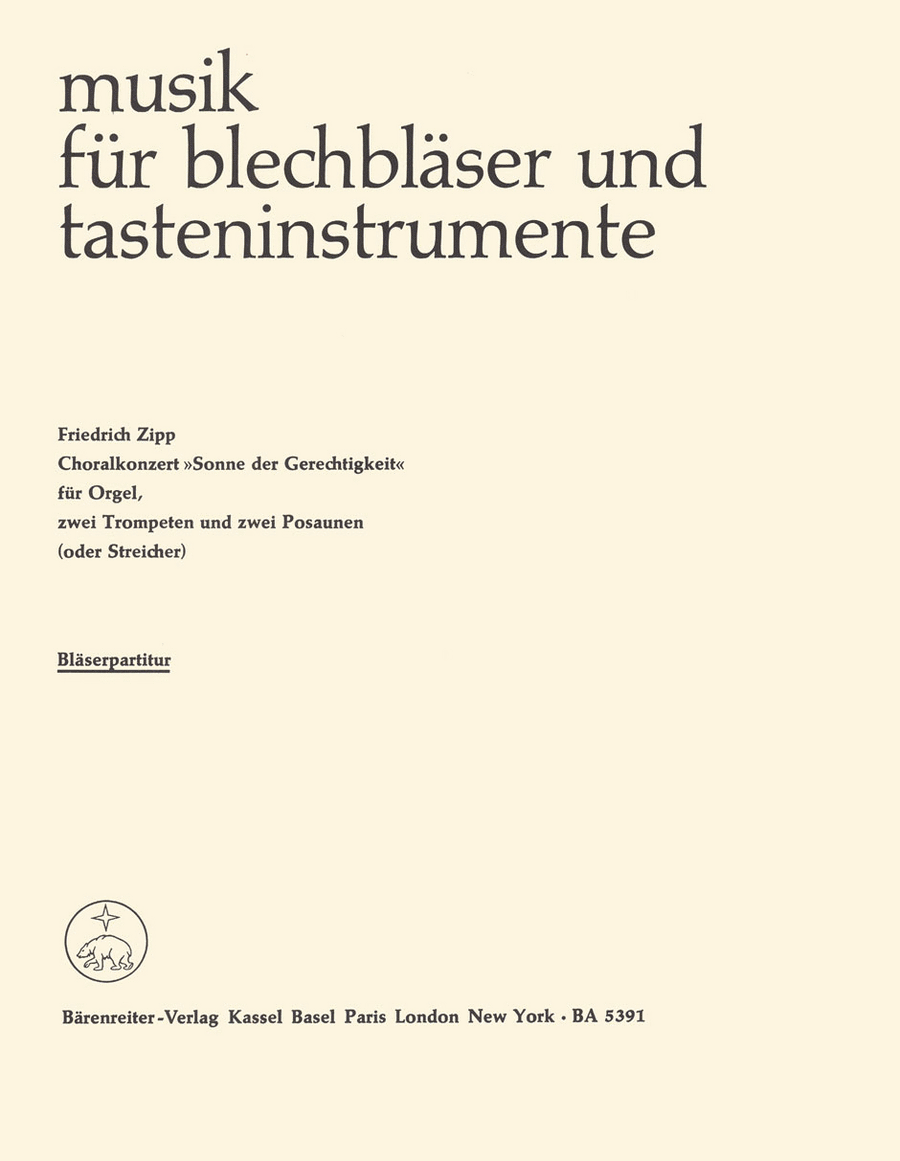 Sonne der Gerechtigkeit Sonne der Gerechtigkeit Trombone scores gallery preview page 1