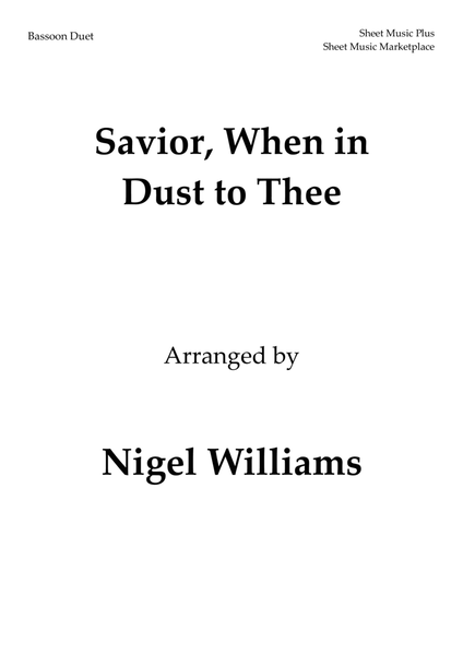 Savior, When in Dust to Thee, for Bassoon Duet image number null