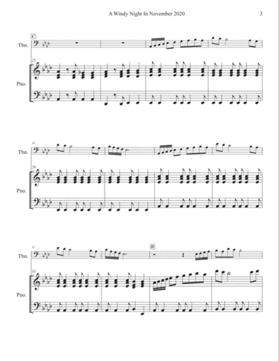 A Windy Night In November 2020 Piano scores gallery preview page 4
