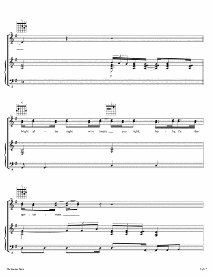 The Guitar Man Voice scores gallery preview page 6