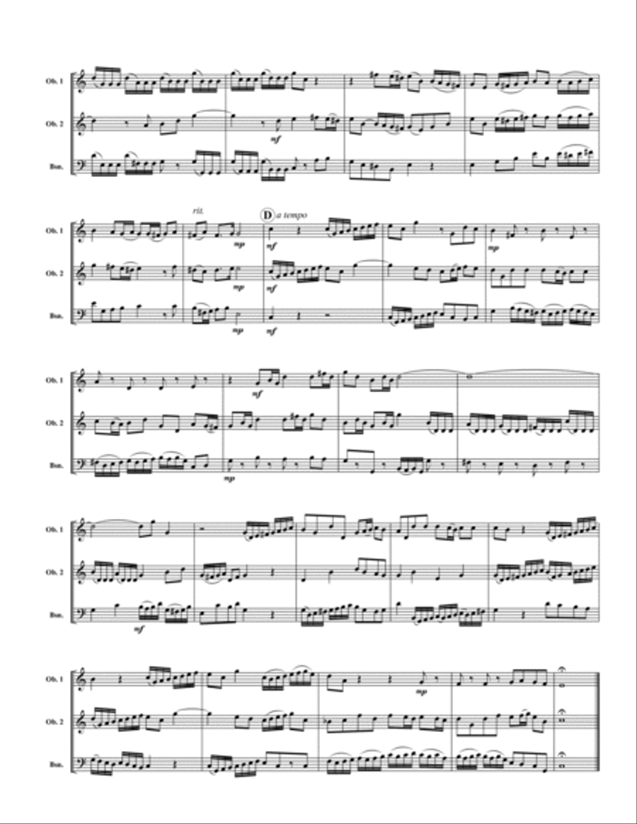 Am Sonntage Jubilate Am Sonntage Jubilate Woodwind Trio scores gallery preview page 3