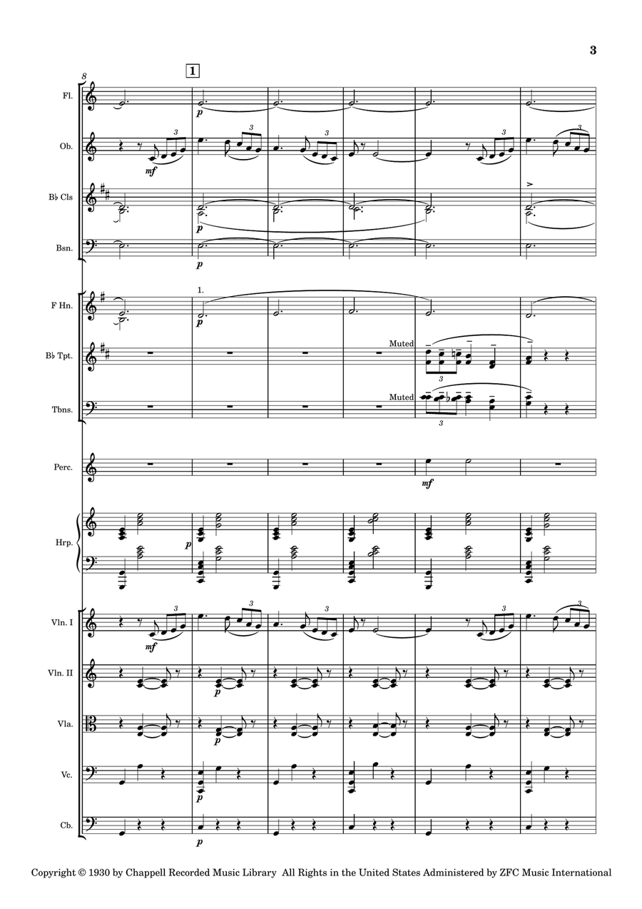 By The Sleepy Lagoon Full Orchestra scores gallery preview page 2