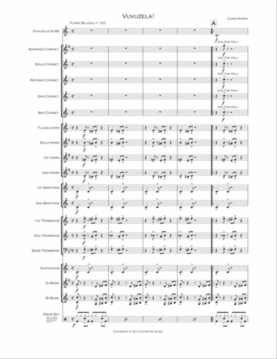Vuvuzela! (Brass Band & Vuvuzela) Brass Band scores gallery preview page 3