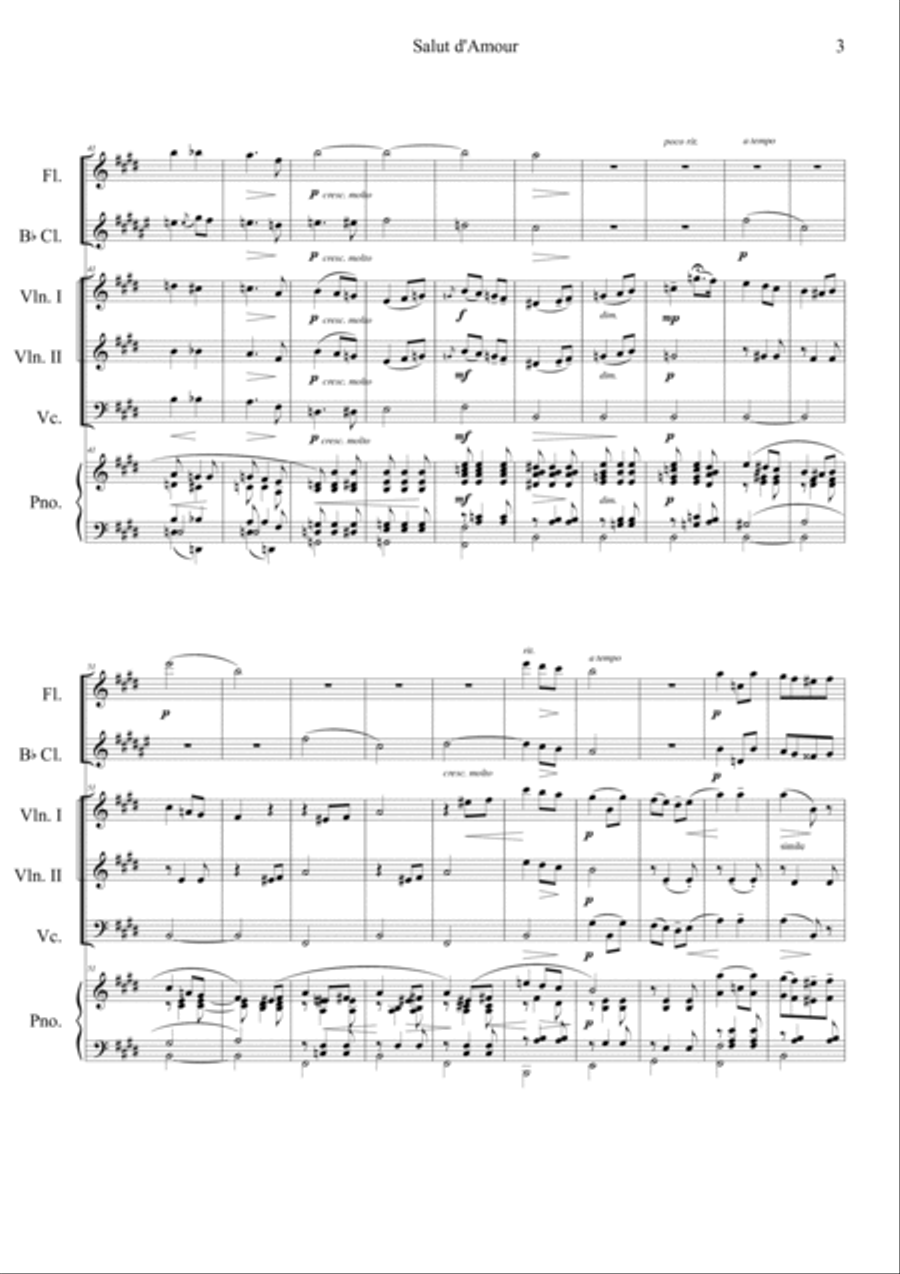 Salut d'amour Orchestra scores gallery preview page 3