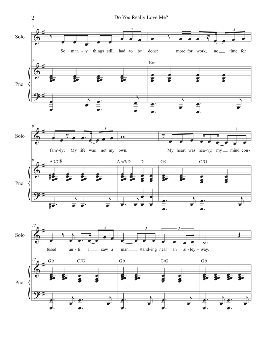 Do You Really Love Me? Tenor Voice scores gallery preview page 2