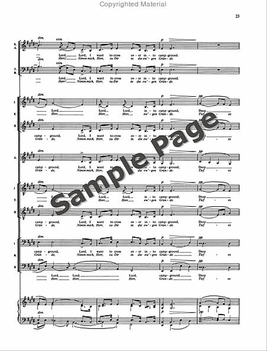 5 Negro Spirituals 5 Negro Spirituals SSAATTBB scores gallery preview page 26