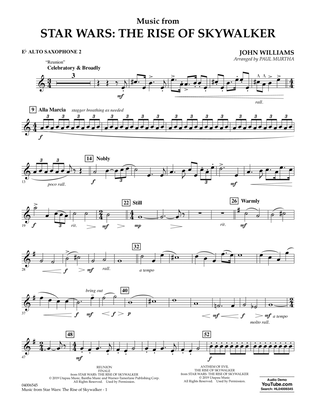 Music from Star Wars: The Rise of Skywalker (arr. Paul Murtha) - Eb Alto Saxophone 2