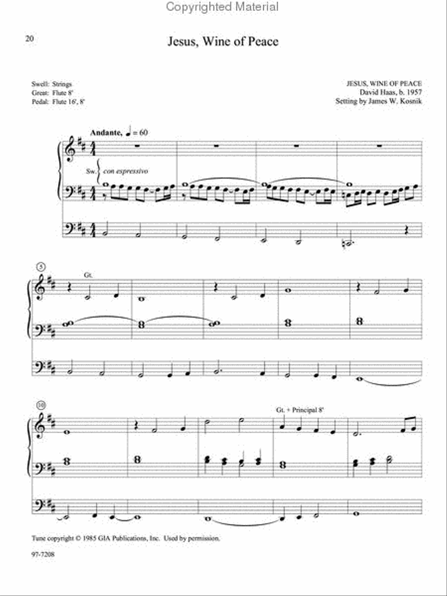 Musica Sacra: Easy Hymn Preludes for Organ, Vol. 6 Organ scores gallery preview page 8