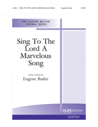 Book cover for Sing to the Lord a Marvelous Song