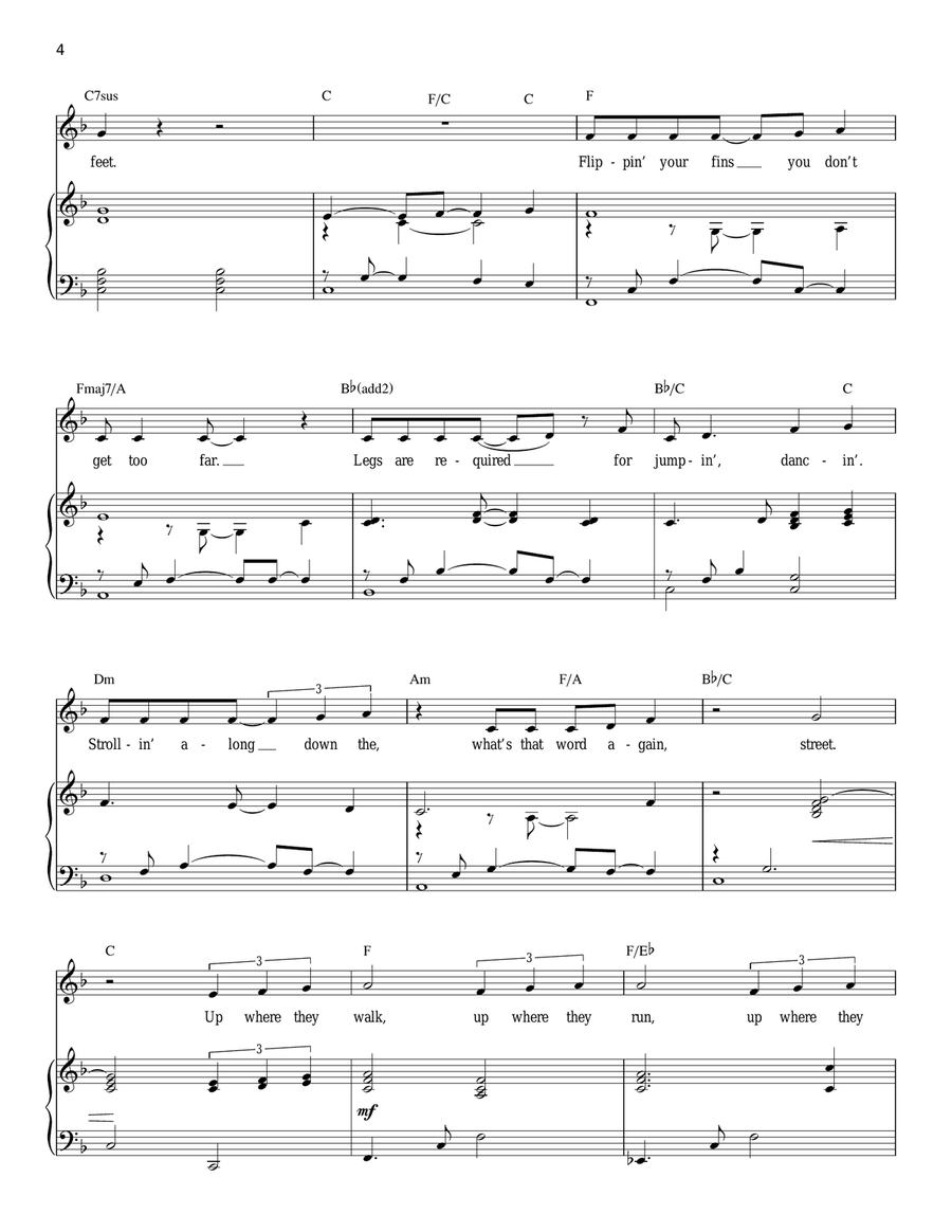 Part Of Your World (from The Little Mermaid) Piano, Vocal, Guitar scores gallery preview page 4