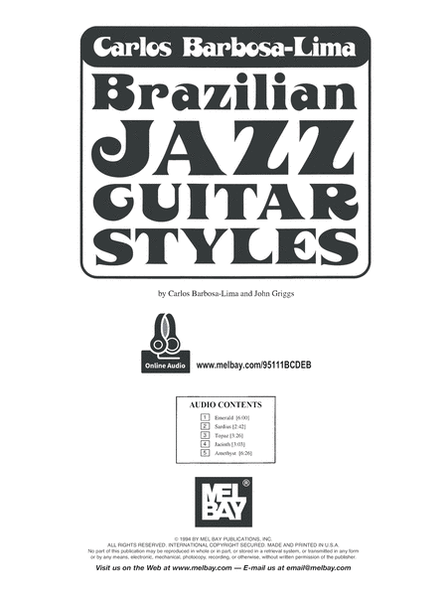 Brazilian Jazz Guitar Styles by Carlos Barbosa-Lima Acoustic Guitar - Digital Sheet Music