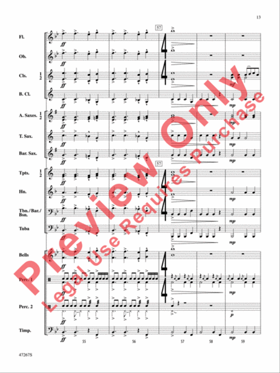 Of Pride and Power Concert Band scores gallery preview page 14