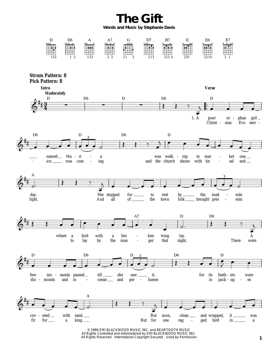 The Gift The Gift Electric Guitar scores gallery preview page 1
