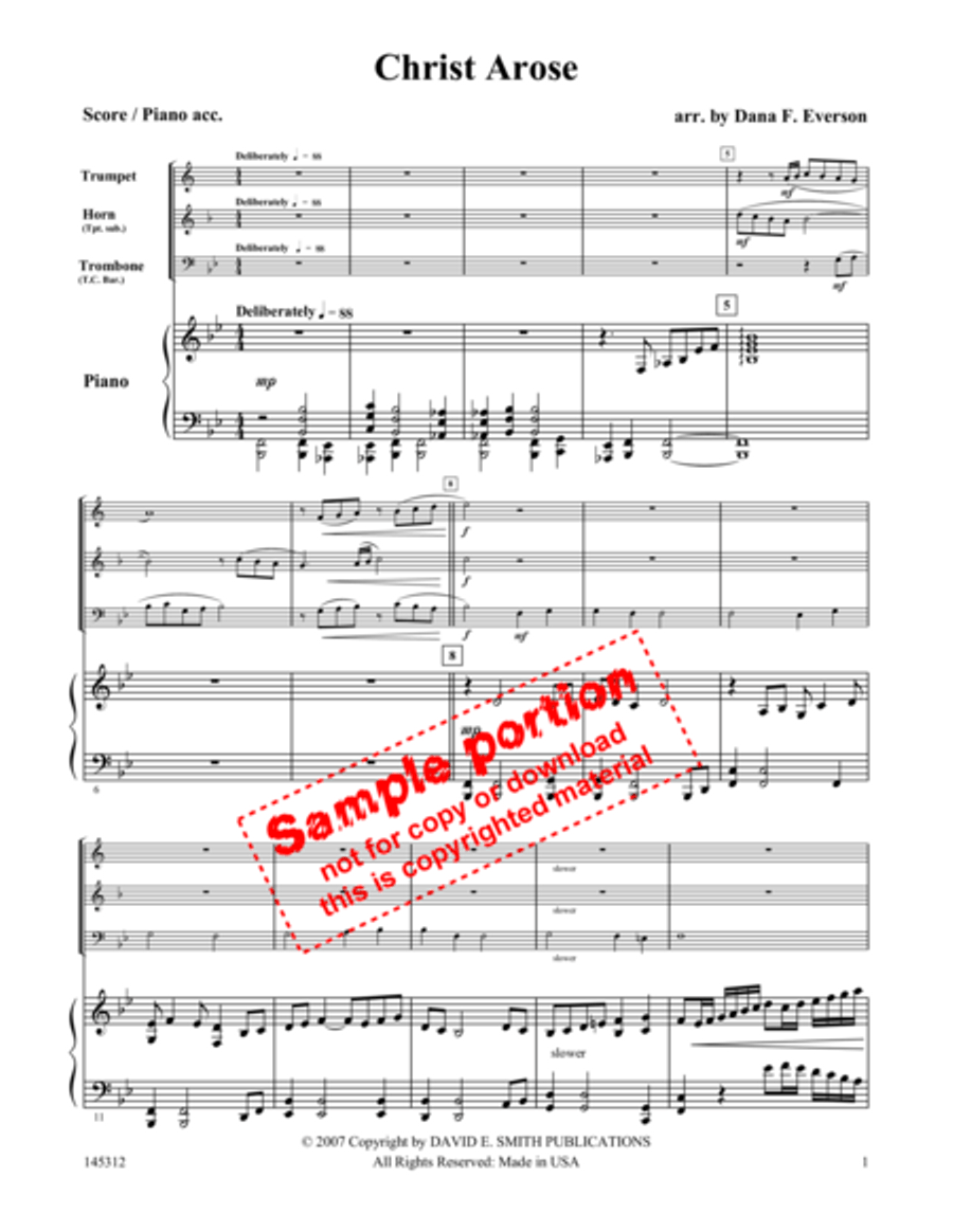 Christ Arose Christ Arose Brass Trio scores gallery preview page 2