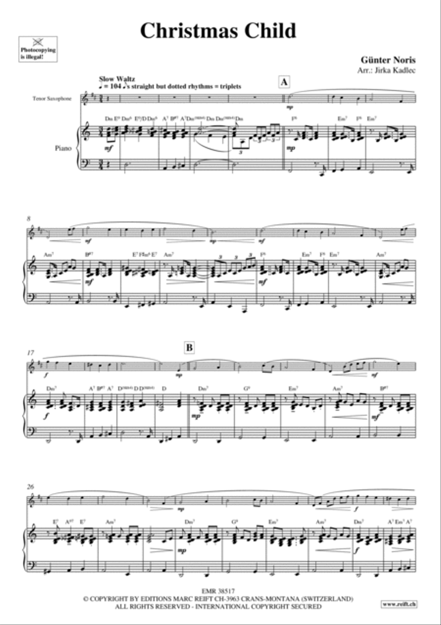 Christmas Child Tenor Saxophone scores gallery preview page 3