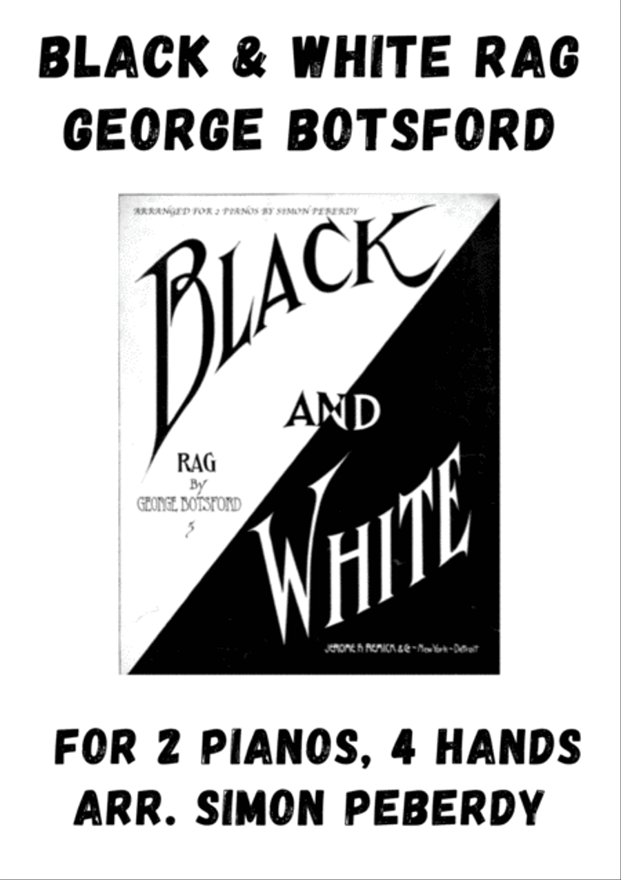 Black and White Rag, by Botsford, arranged for 2 pianos by Simon Peberdy 2 Pianos, 4-Hands scores gallery preview page 1