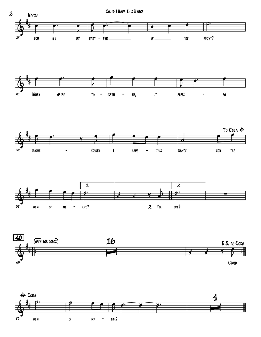 Could I Have This Dance Could I Have This Dance Soprano Voice scores gallery preview page 2