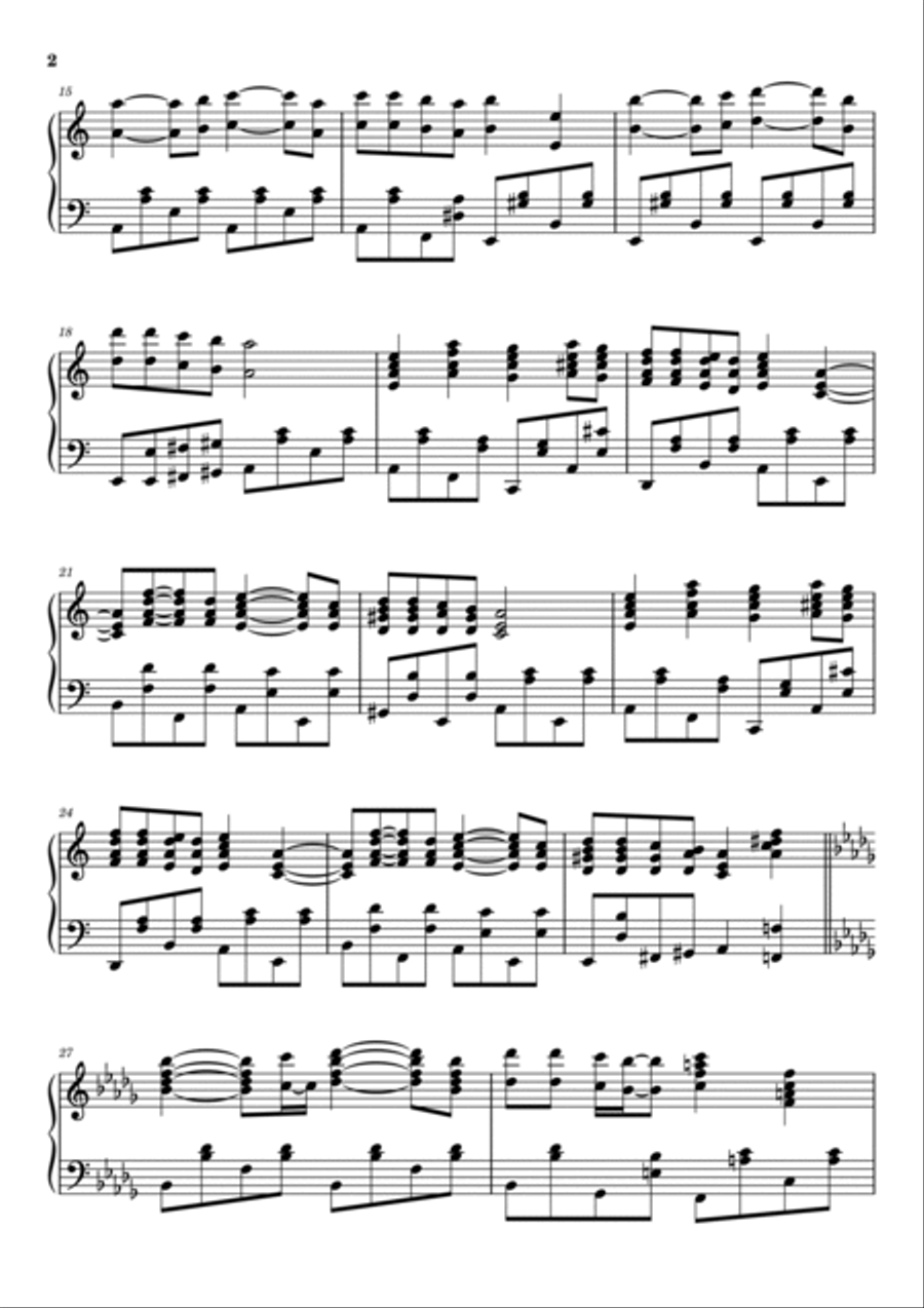 Katyusha Piano Solo scores gallery preview page 2