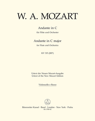 Book cover for Andante for Flute and Orchestra C major, KV 315 (285e)