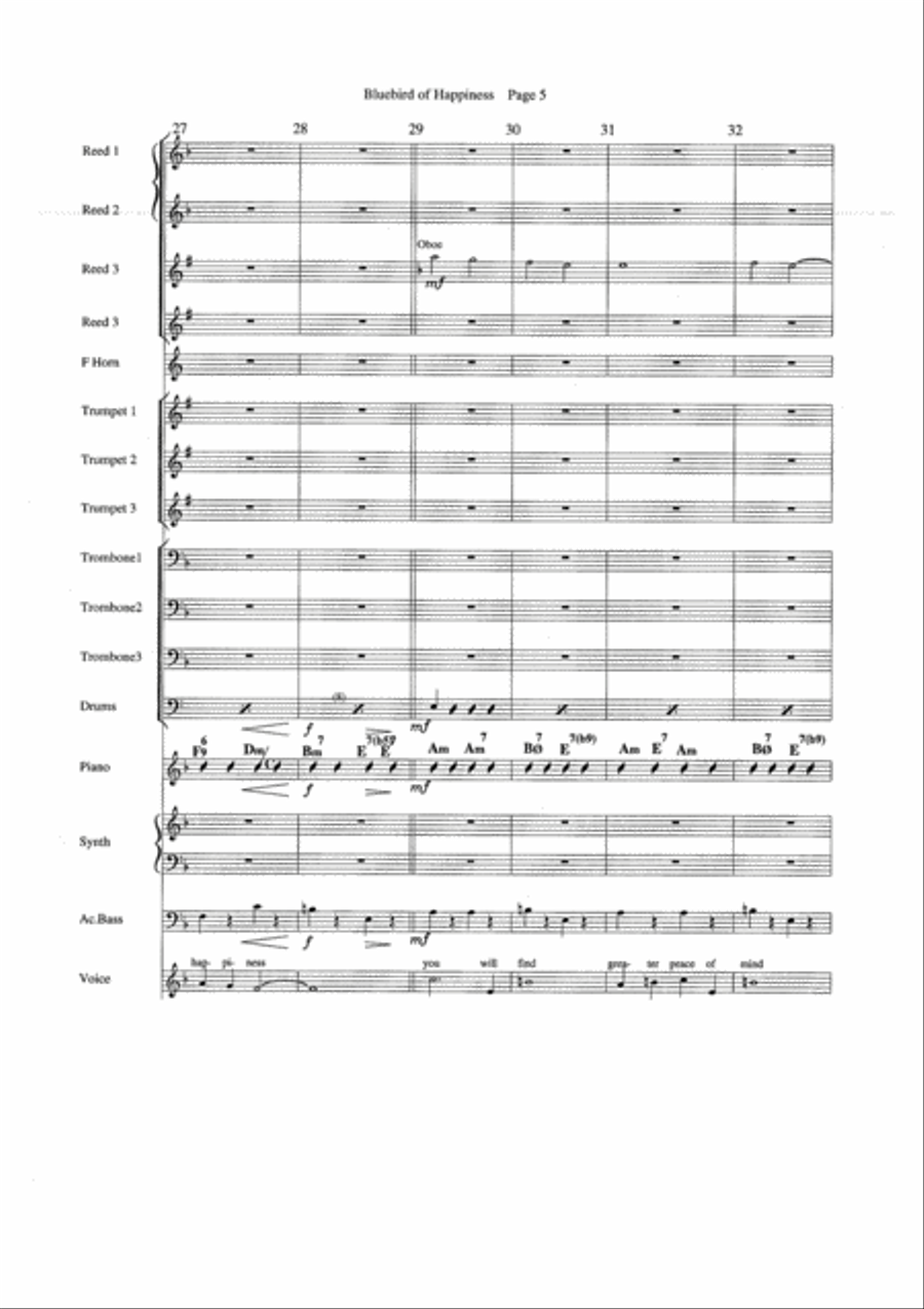 Bluebird Of Happiness Bluebird Of Happiness Jazz Ensemble scores gallery preview page 5